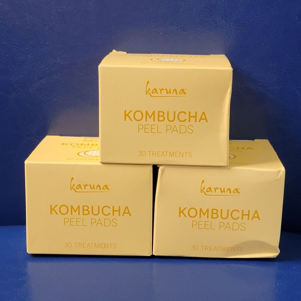 Karuna Kombucha Peel Pads 30 Ct Exfoliating Brighten Face Wipes NEW MSRP $38 - Picture 11 of 13